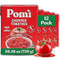 Vista 1 de Pomì - Tomates picados sin OMG, sin gluten, sin BPA, tomates italianos 100% frescos para salsas, pasta y pizza, alternativa a tomates enlatados