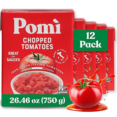 Pomì - Tomates picados sin OMG, sin gluten, sin BPA, tomates italianos 100% frescos para salsas, pasta y pizza, alternativa a tomates enlatados