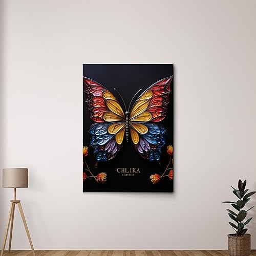 Yoga Wall Art, Canvas Prints Yoga Meditation Studio Room Decorations Tie Dye Hippie Psychedelic Poster with Frame Meditating Peace Wall Art Hanging