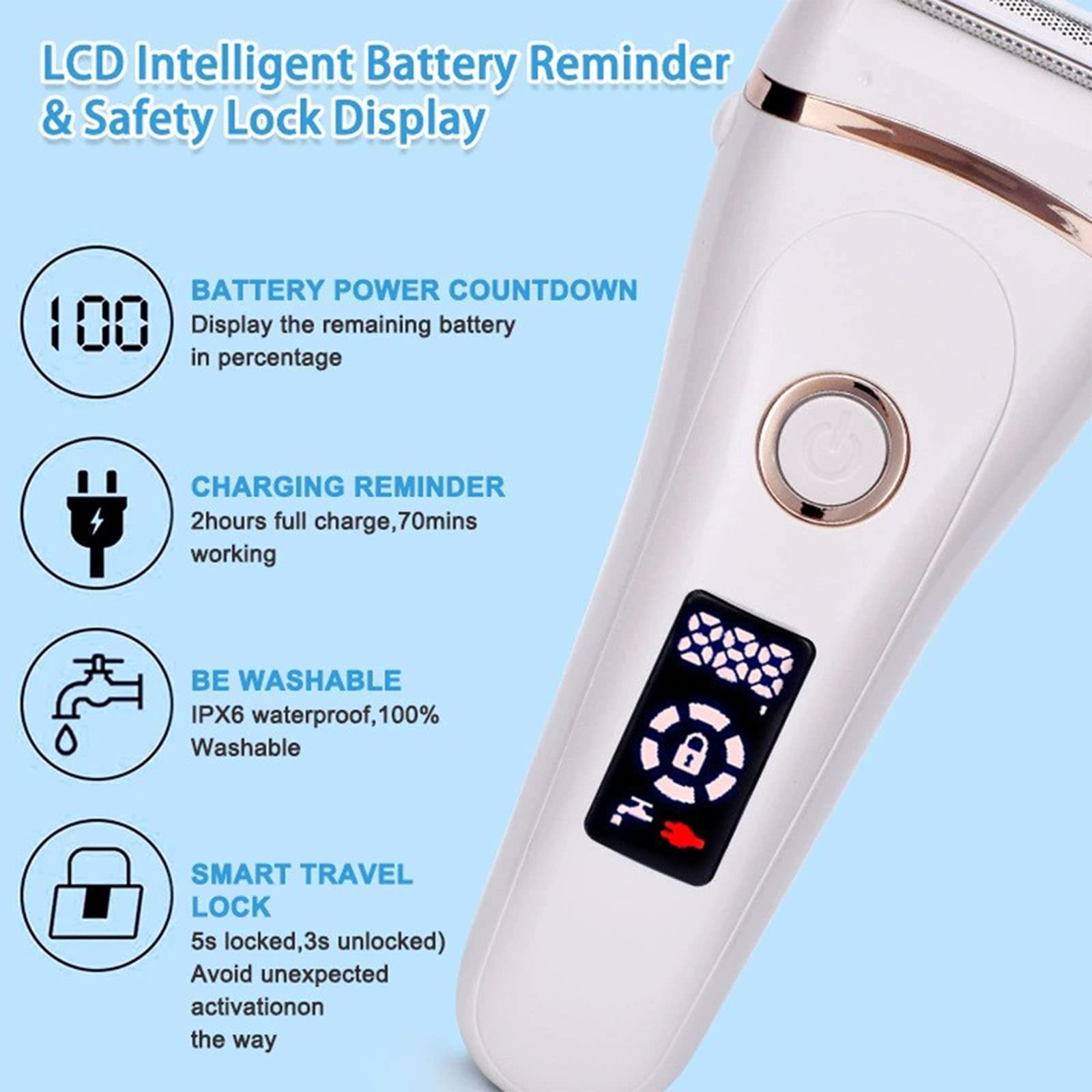 Professionale Donne Epilatore Elettrico Depilazione Indolore Viso Rasoio Pubico Capelli Trimmer Uso Domestico Macchina