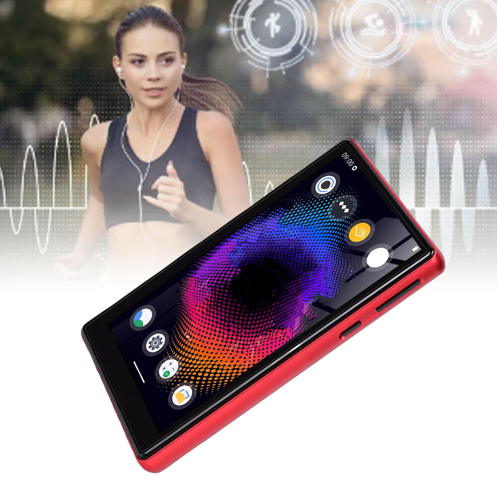 Reproductor de MP3 de 128 GB con Bluetooth y WiFi Pantalla Táctil de 5 Pulgadas Audio HiFi Reproductor de Música de 8 Núcleos con Expansión de 256 GB para Niños Adultos Viajes Gimnasio