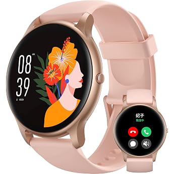 Parsonver Japan Official Product Smartwatch for Women, iPhone/Android Compatible, Round, Ultra-thin, with Call Function, Watc