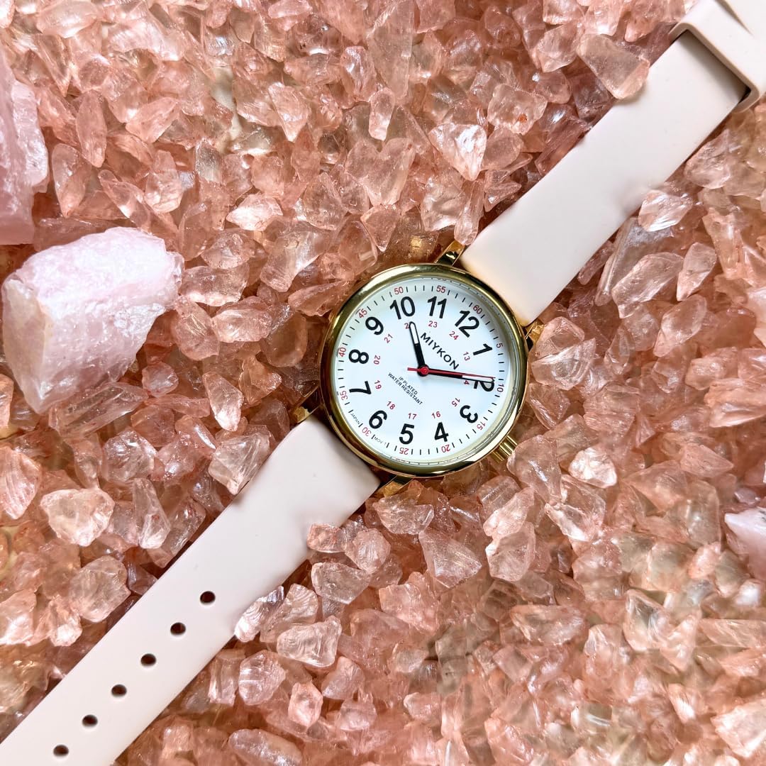 Miykon Nurse Watches for Men & Women - Analog Watch with Second Hand Nursing & Military Time - Second Hand Watch for Nursing with Soft Silicone Band - Ion Polished, Japan Quartz, Waterproof to 100ft - Image 6
