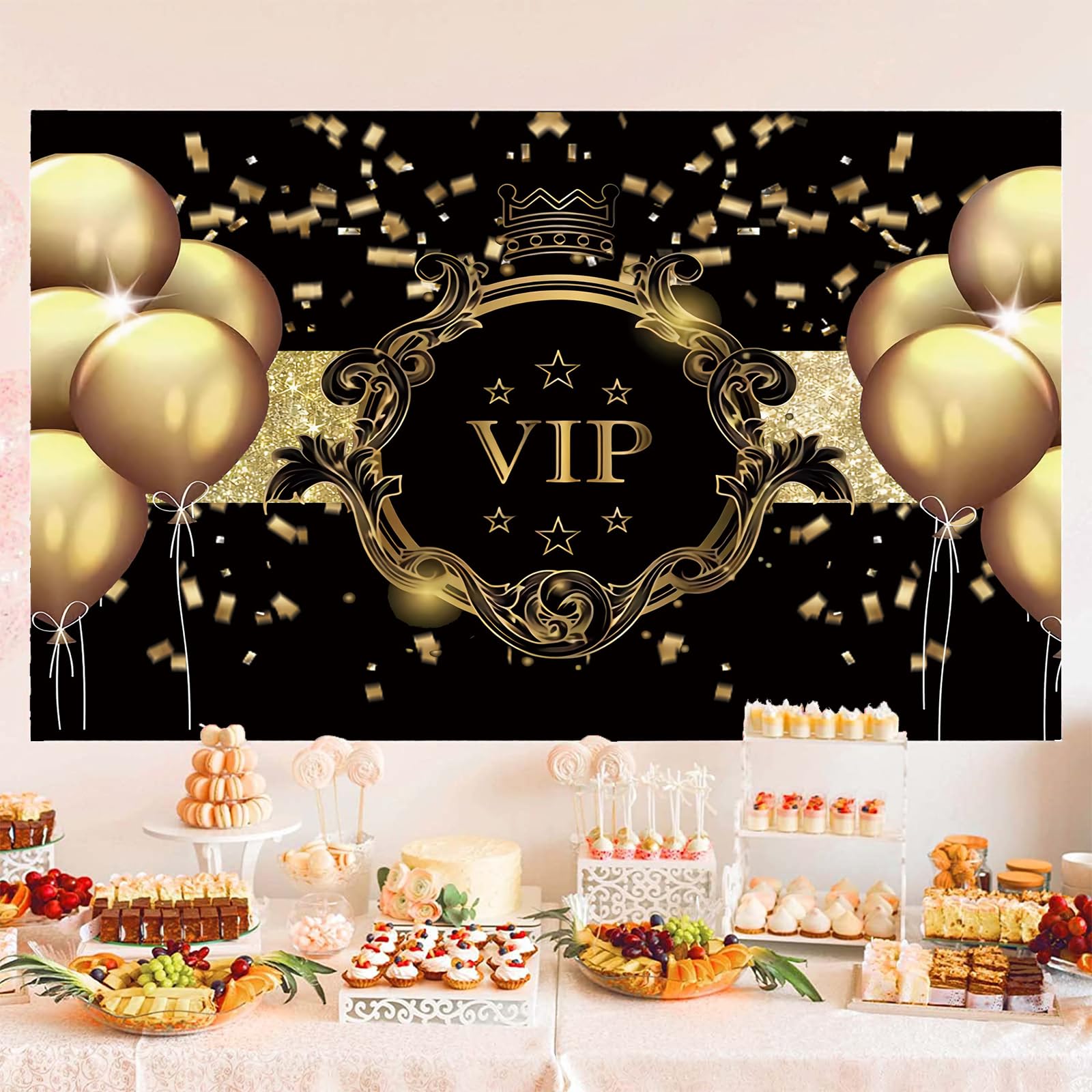 Vip Kid Backdrop Party Favors Sticker Sheets 800+ Stickers MEETSIOY Gold VIP Party ...
