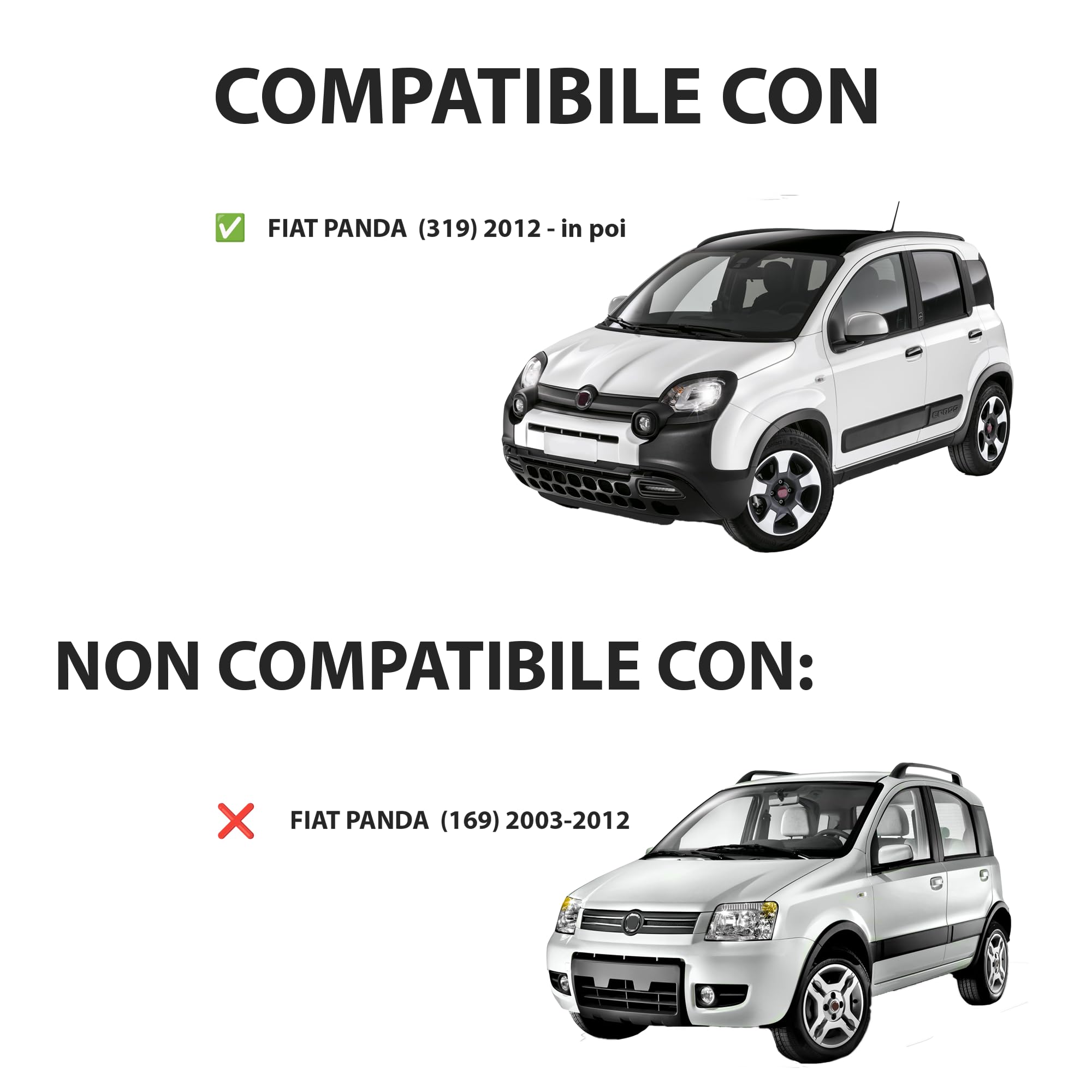Specchietto Retrovisore Esterno Nero compatibile con FIAT PANDA 2012>. (MANUALE). Vetro cromato e convesso senza riscaldamento. Calotta nera (DESTRO)
