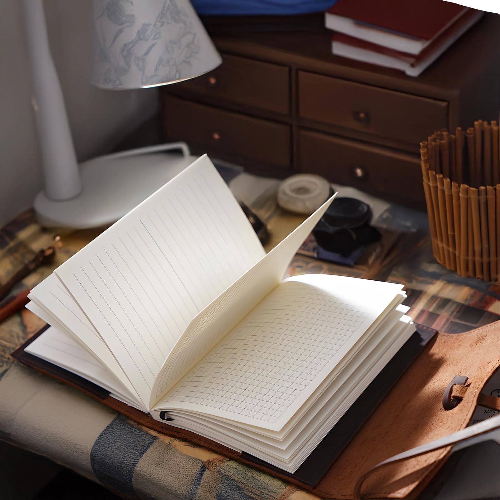 Copertina Bibbia in pelle formato A5, protezione per libro in pelle di alta qualità, color caffè con chiusura per cintura e facile chiusura a patta