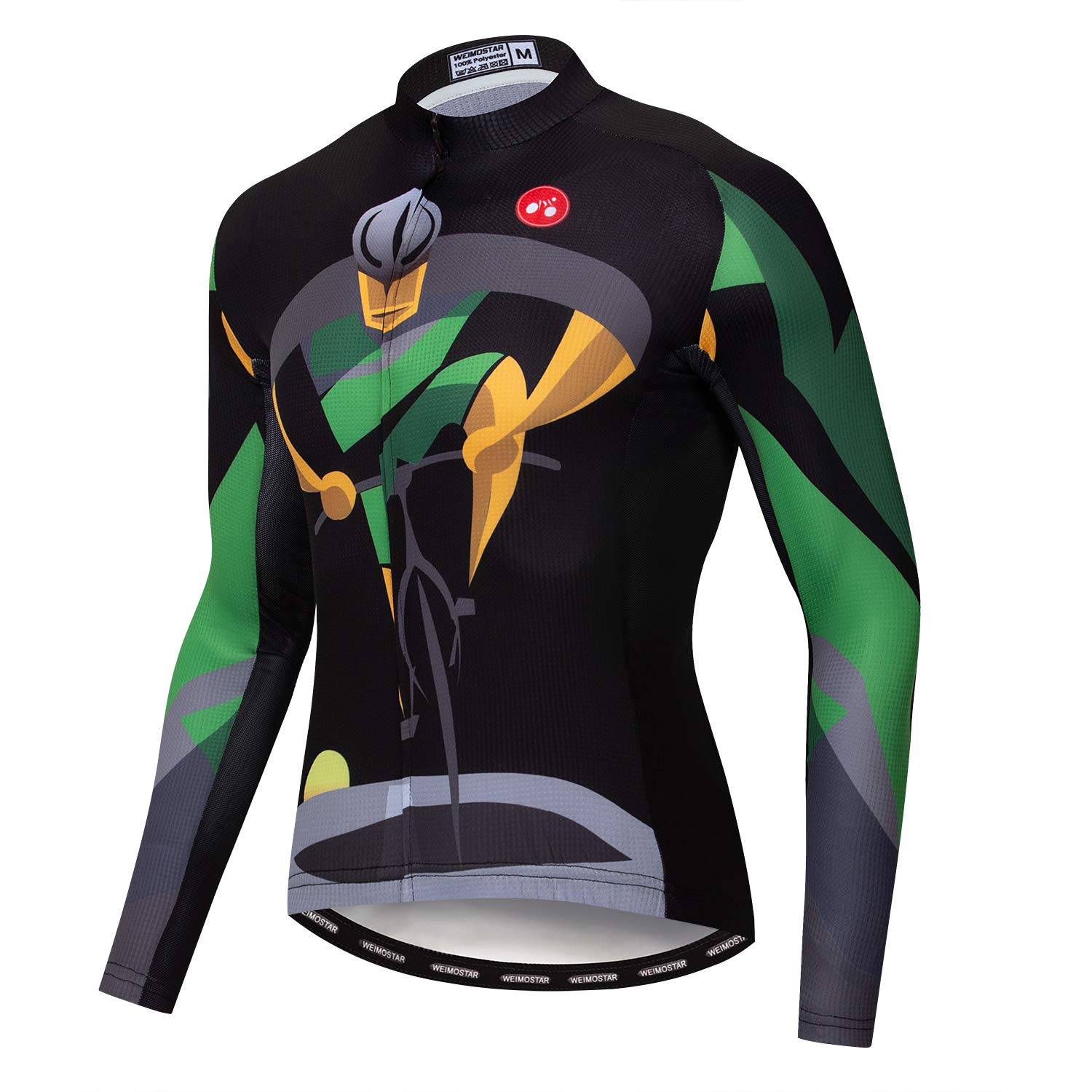 JPOJPO Cycling Jersey Men Skull Team Bike Clothing Long Sleeve Quick-Dry Reflective S-3XL