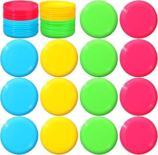 Hiboom Kids Flying Discs 3.4 Inch Mini Classic Flying Disks Bulk Soft Flyer Toy for Outdoor Pets Dog Yard Lawn Games Party...