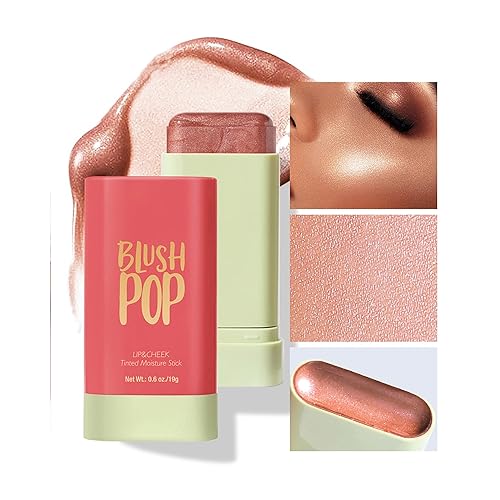 Miniatura 2 de Paminify Resaltador cremoso suave, barra bronceadora suave, iluminador de rubor impermeable de larga duración, iluminador de maquillaje de brillo