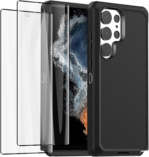 AICase Funda ultra resistente para Galaxy S23 con protector de pantalla, protección de grado militar de 3 capas, 6.8 pulgadas 5G