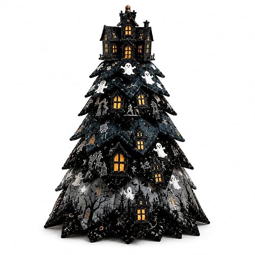 DIY Halloween Quilted Fabric Tree Kit, Layered Fabric Tabletop Tree