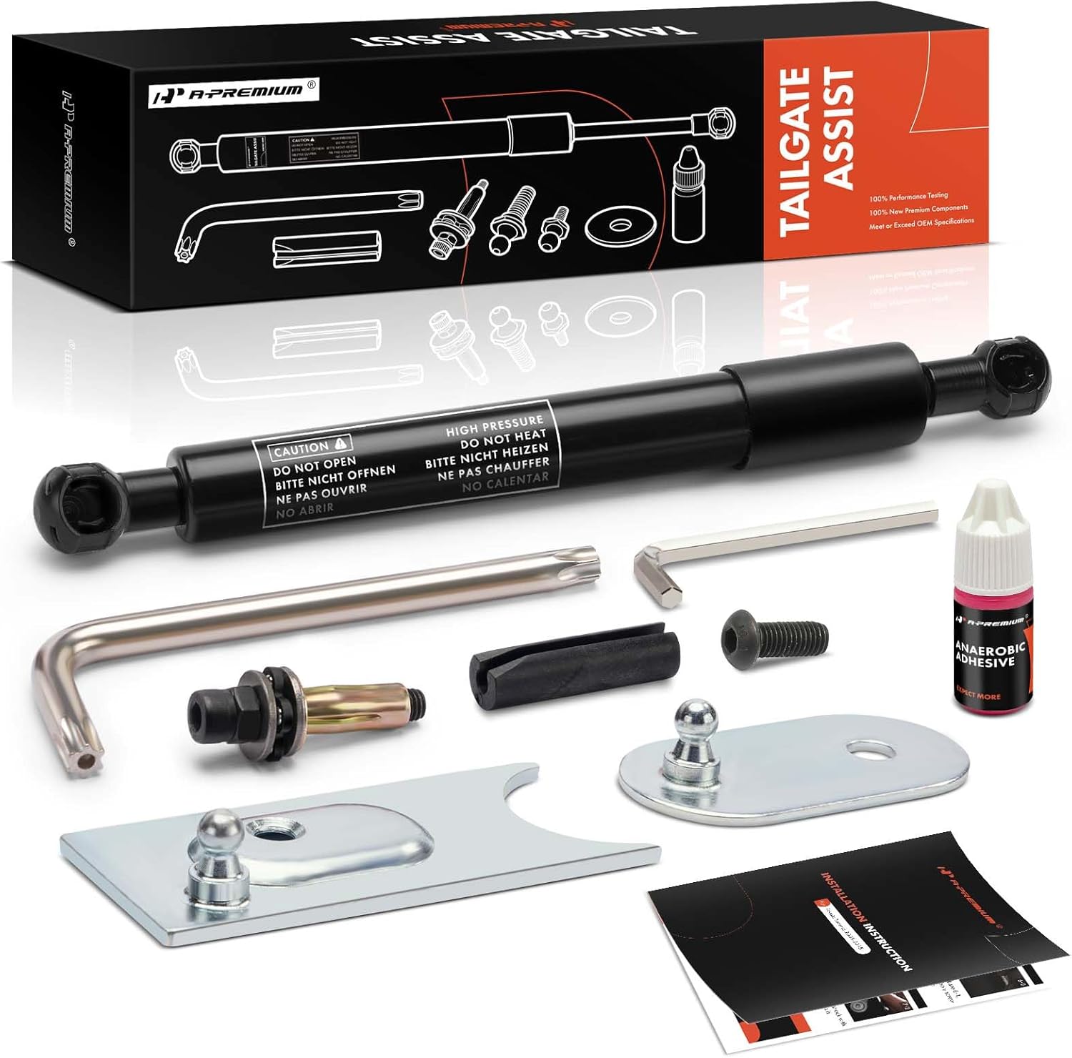 A-Premium Tailgate Assist Lift Supports Shock Struts Compatible with Dodge Ram 1500 2009-2010, Ram 2500/Ram 3500 2010 & Ram 1500 2011-2018, 1500 Classic 2019-2023, 2500/3500 2011-2023