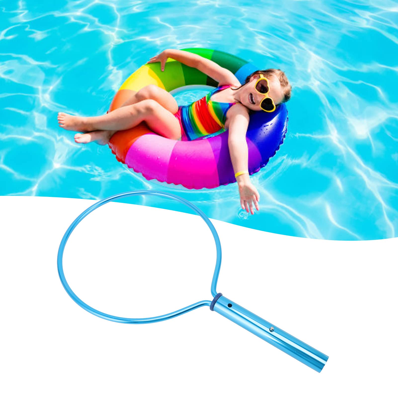 Crochet de Sécurité pour Piscine, Crochet D'urgence Rond pour Piscine avec Poteau, Crochet de Sauvetage en Alliage D'aluminium pour Piscine, équipement de Sauvetage, Accessoires Spéciaux pour Crochet