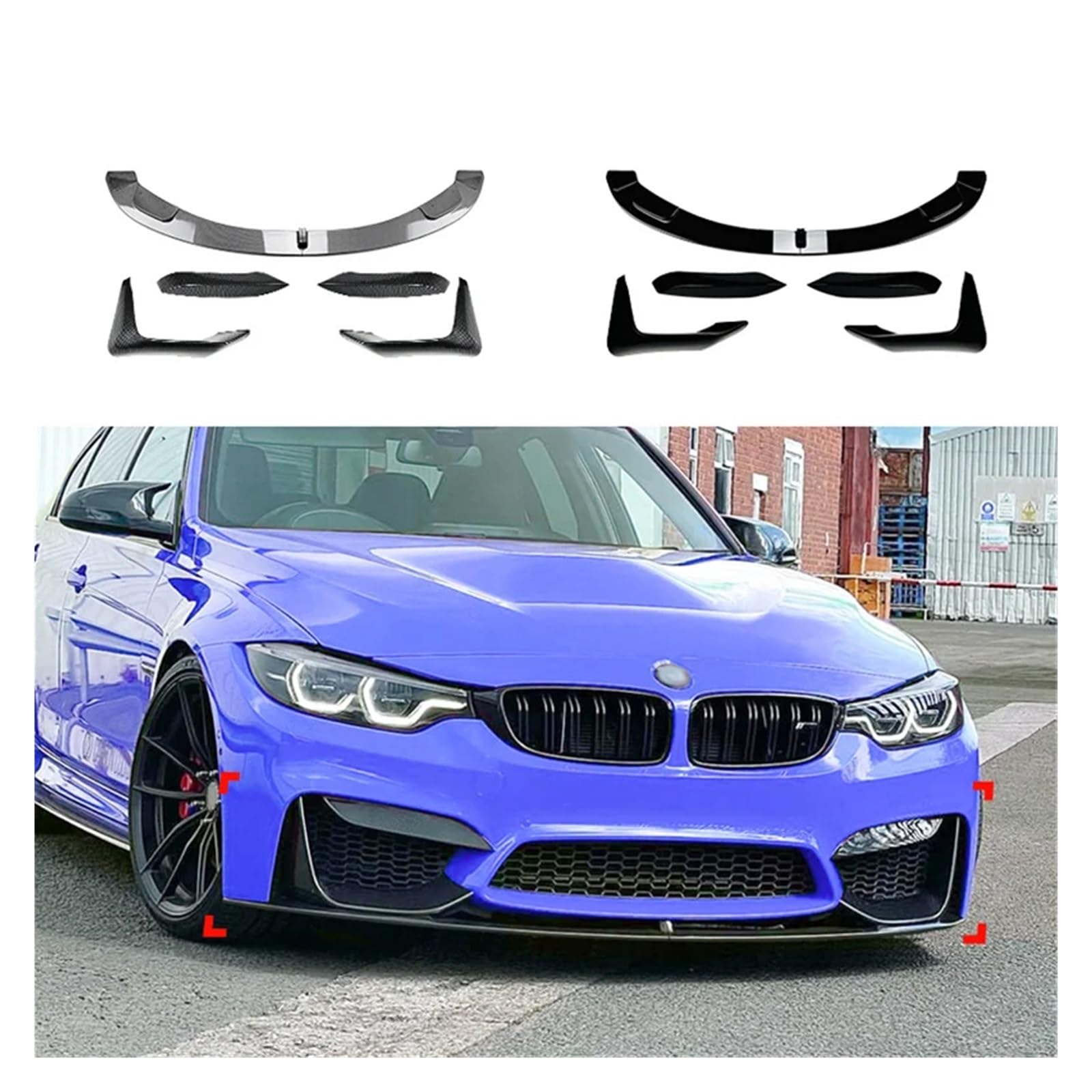 Przedni Zderzak Listwa Spojler Kompatybilny Z BMW 3 Series 2015-2020