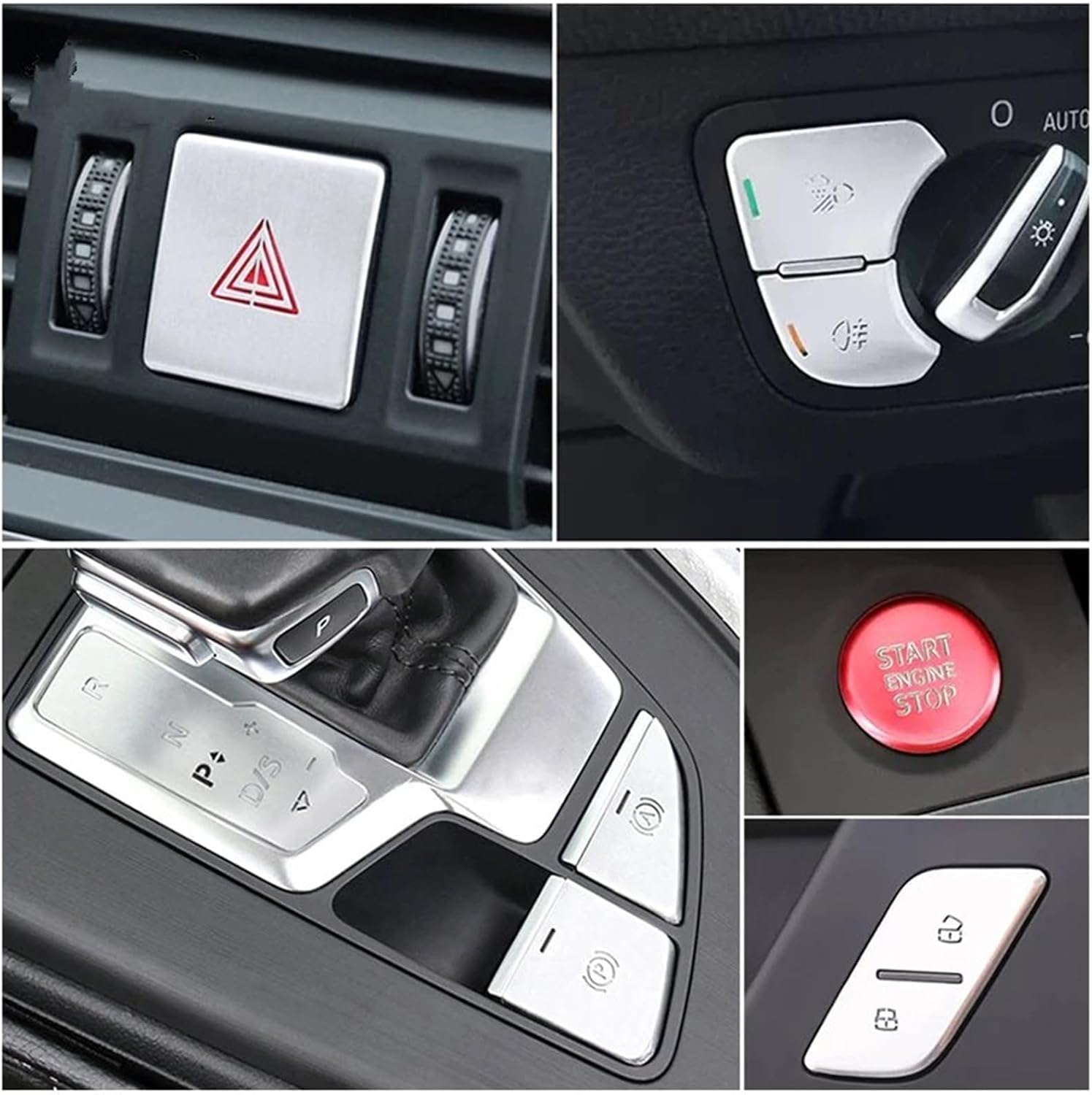 Car Air Conditioning Dash Button Sticker for Audi Q5 FY 2018–2022 2023,Radio Dash Buttons Decal Replacement Stickers Auto Interior Accessories