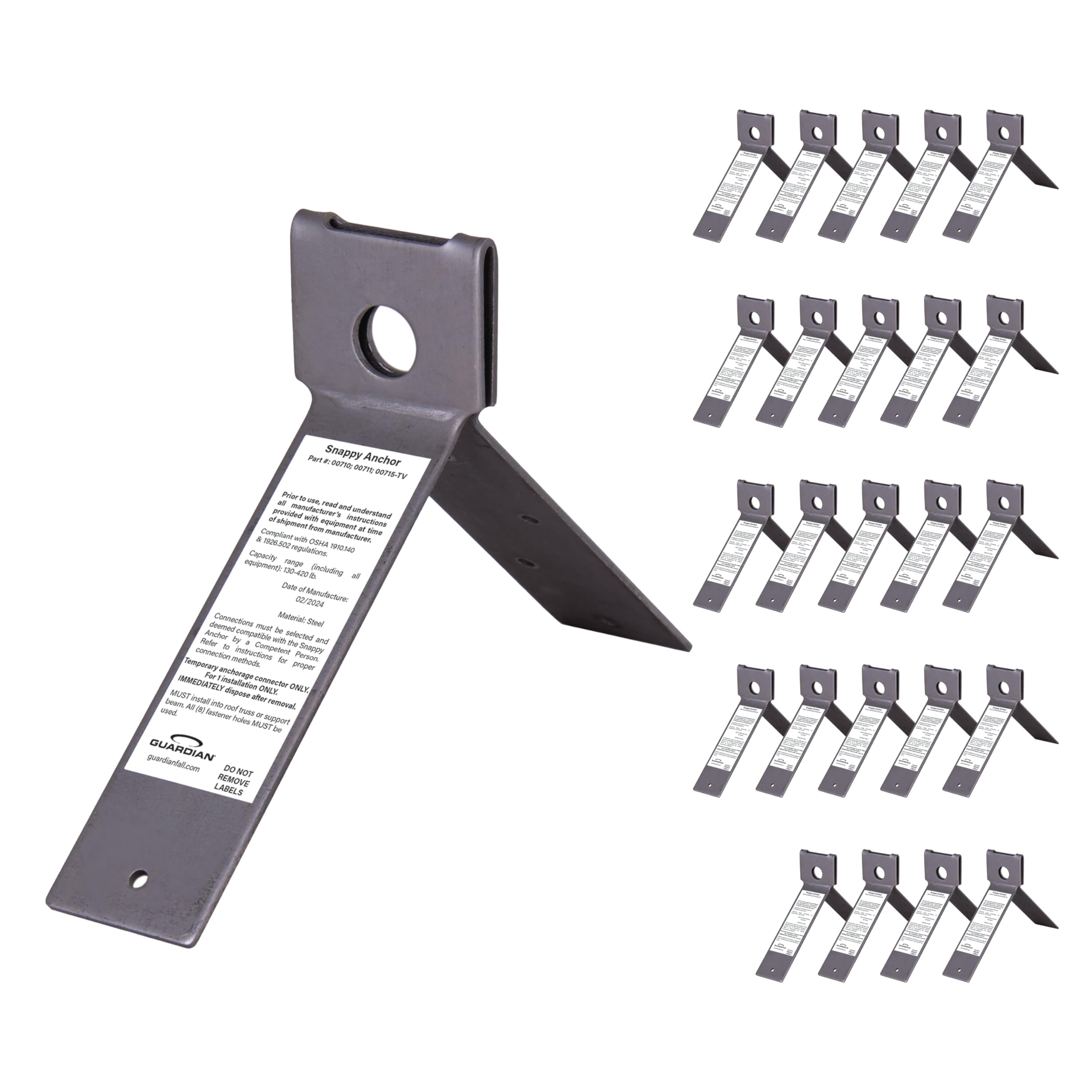 Guardian Fall Protection 00710 Snappy Disposable Anchor For Any