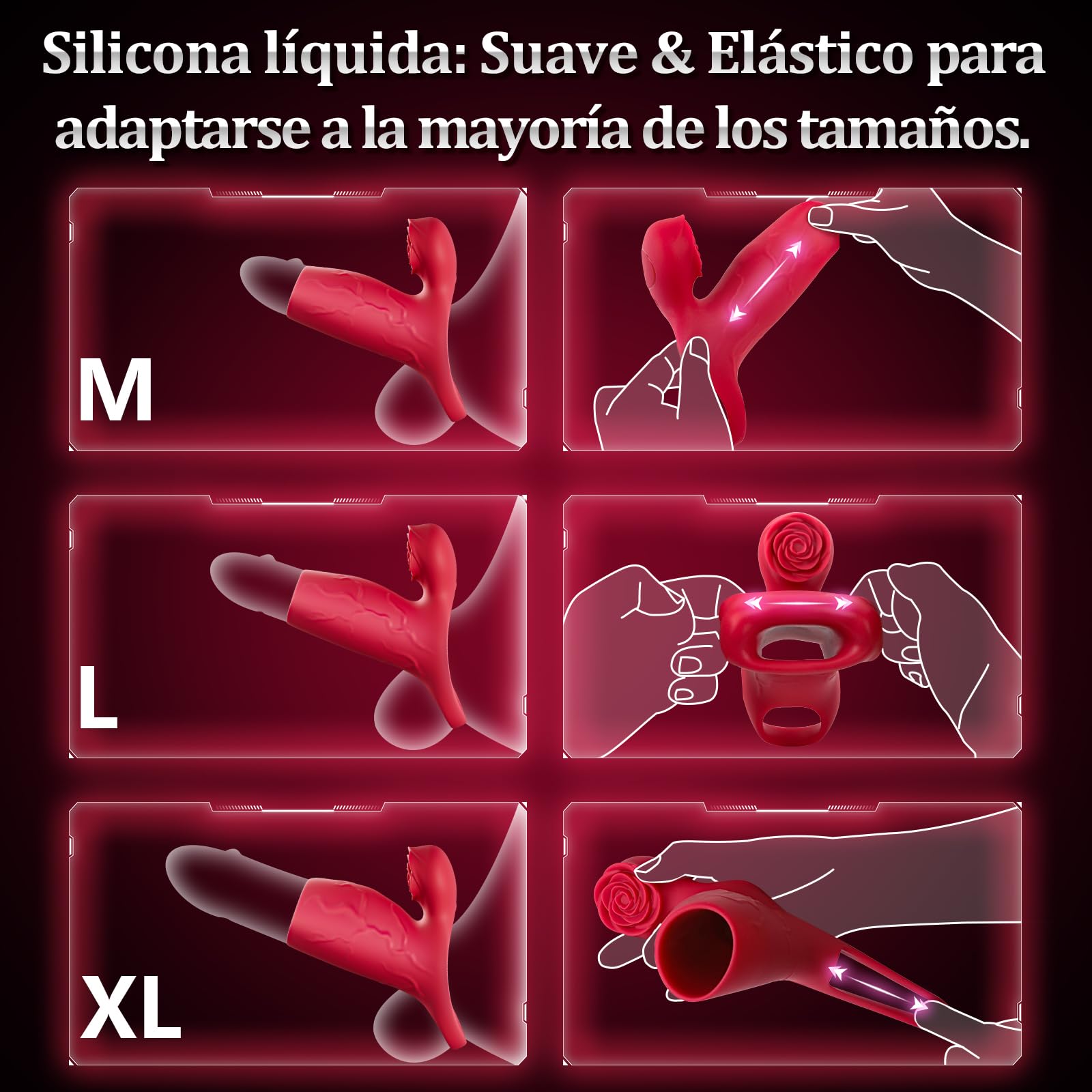 Anillo Vibradorador Pene Juguetes Sexuales - Fundas para Pene en Juguetes Eróticos para Pareja Sexuales con 10 Vibraciones Anillos Vibradores Consoladores Sex Toys Anillo Pene Masculino Ereccion