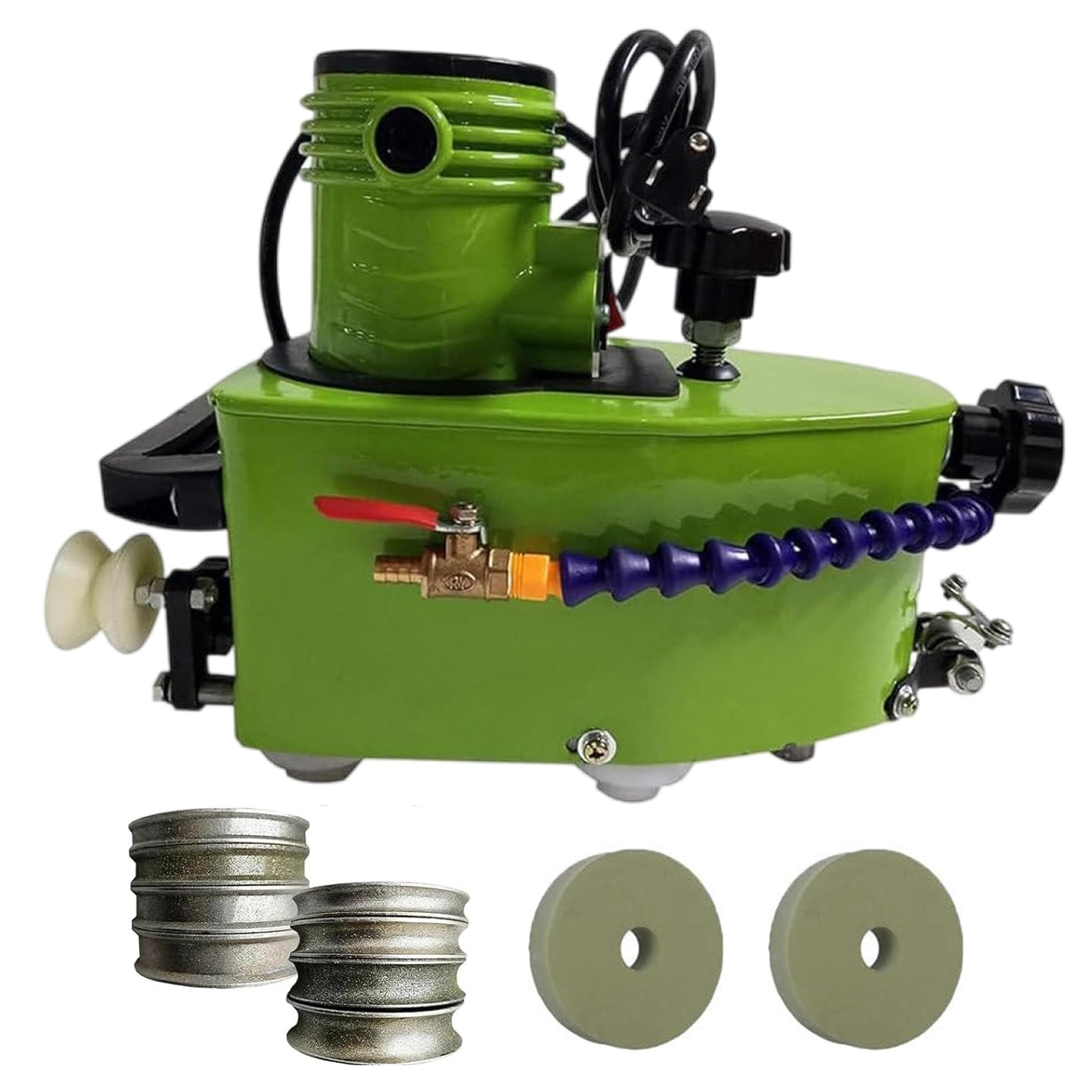 800W zestaw do polerowania krawędzi szkła, maszyna do wygładzania krawędzi szkła, 8000 rpm, Proste, okrągłe, szlifierka do krawędzi szkła do użytku domowego, do szkła, akrylu(Green-10pc)