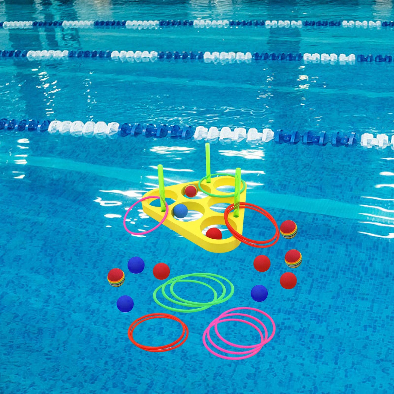 Set di Giochi Interattivi per Lanciare Anelli E Galleggianti, Ideale Come Regalo per Feste di Compleanno per Bambini dai 3 Anni in su, Stile D
