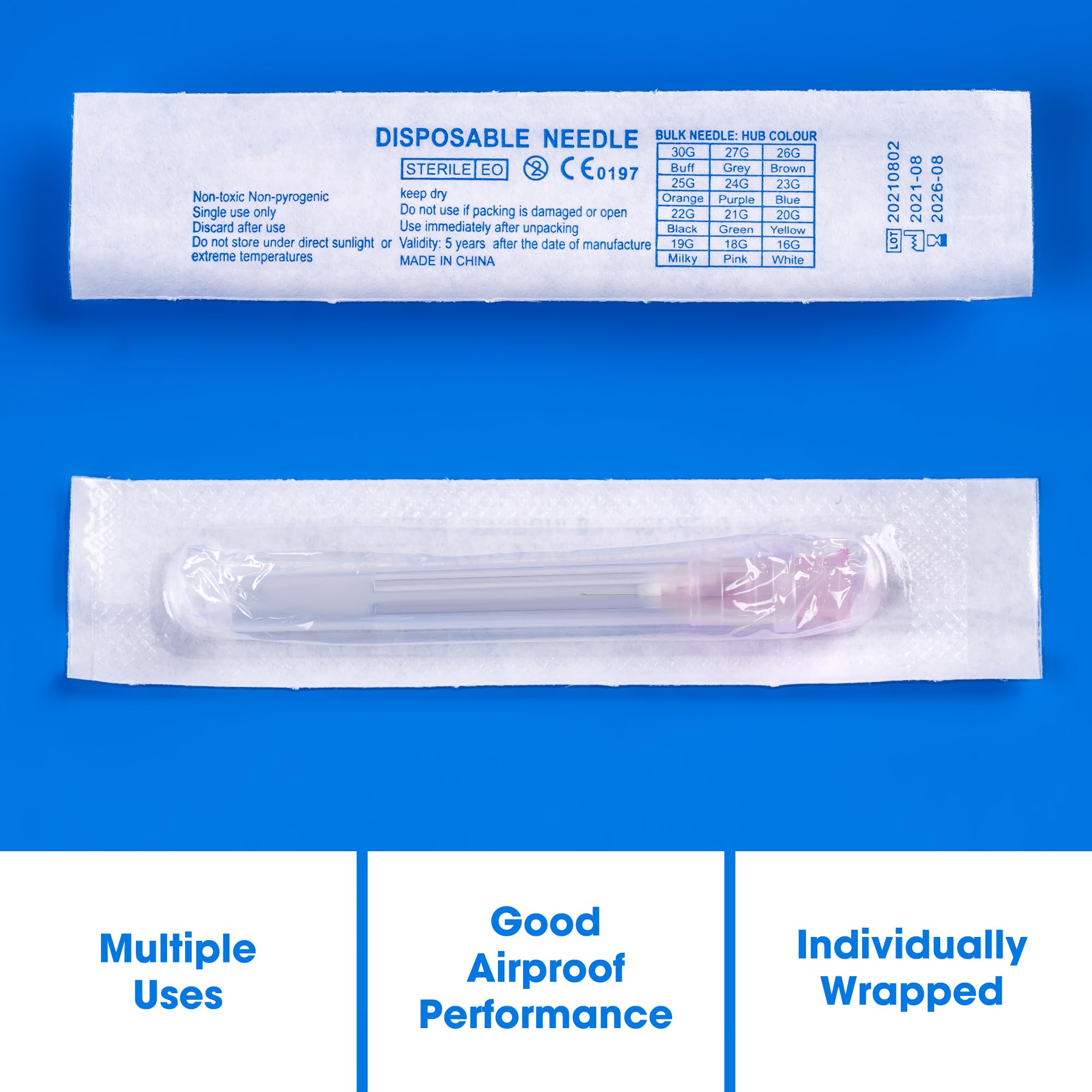 100 Pack 34 Ga 4mm Disposable Needles with Caps for Scientific and Industrial Dispensing Individually Wrapped — Amazon image 6