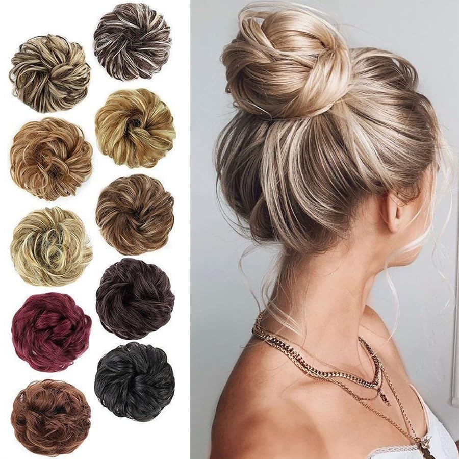 Chignon élastique volumineux en fibre haute température