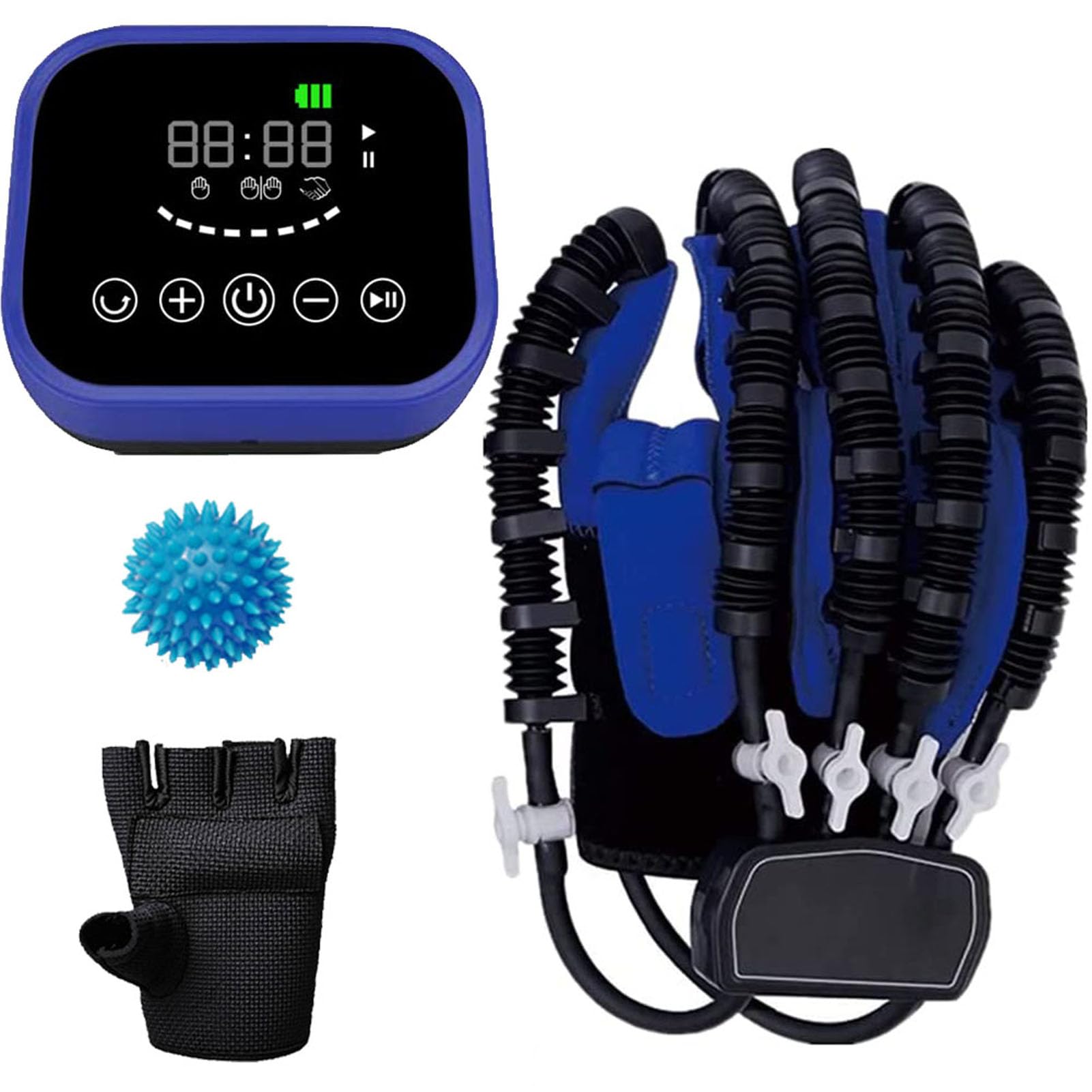 MFYDPP Finger And Hand Function Rehabilitation Trainer Robotic Rehab Gloves, Finger Orthosis,for Arthritis Stroke Hemiplegia Patient(Size:L,Color:Right Hand)