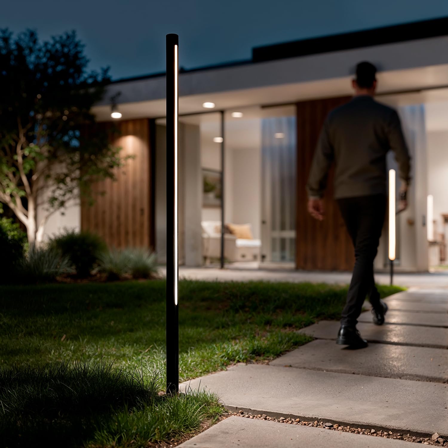 LEDKIA LIGHTING Baliza de Pie Exterior LED 12-24W 80-160 cm Superficie Calax 1200 mm