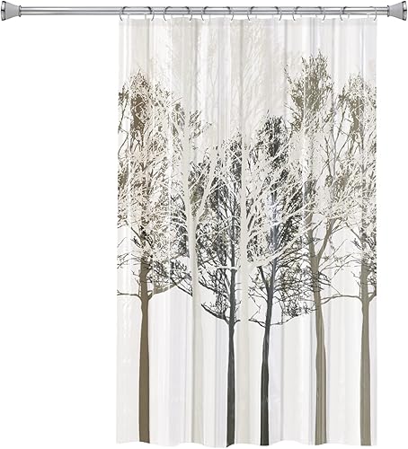 Miniatura 3 de Splash Home Diseño de calibre 5, forro de ducha PEVA de calibre 5, para baño y bañera, sin olor químico, cortinas impermeables con 12 agujeros de