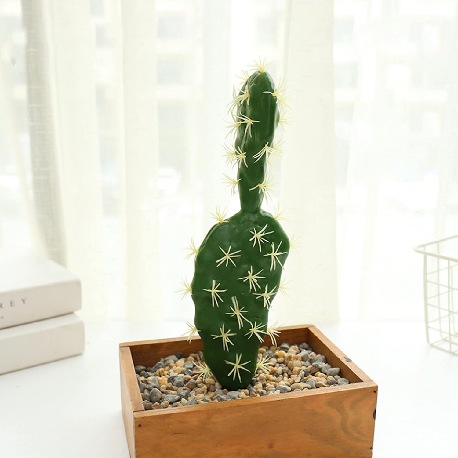 Woohome 10 PCS Faux Fake Succulents Artificial Cactus Decor Faux Cactus Cacti Plant Artificial Cactus Succulent Artificial Succulent Plants for Decoration Faux Cactus Plant Bulk