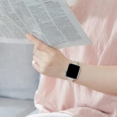 Miniatura 5 de Correas de malla de acero inoxidable con cierre magnético compatibles con Apple Watch de 1.496 in 1.575 in 1.614 in 1.654 in 1.732 in 1.772 in,