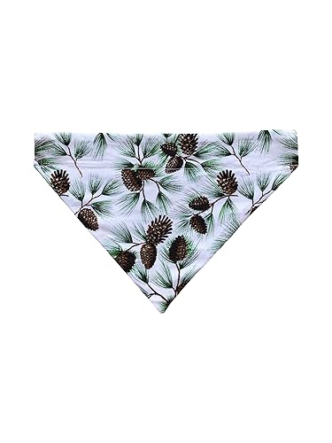 Miniatura 3 de Christmas Bandana  Reversible Dog Bandana  Slip Over The Collar Bandana  For Small Medium Or Large Dogs (Snowflakes and pinecones, XSS)