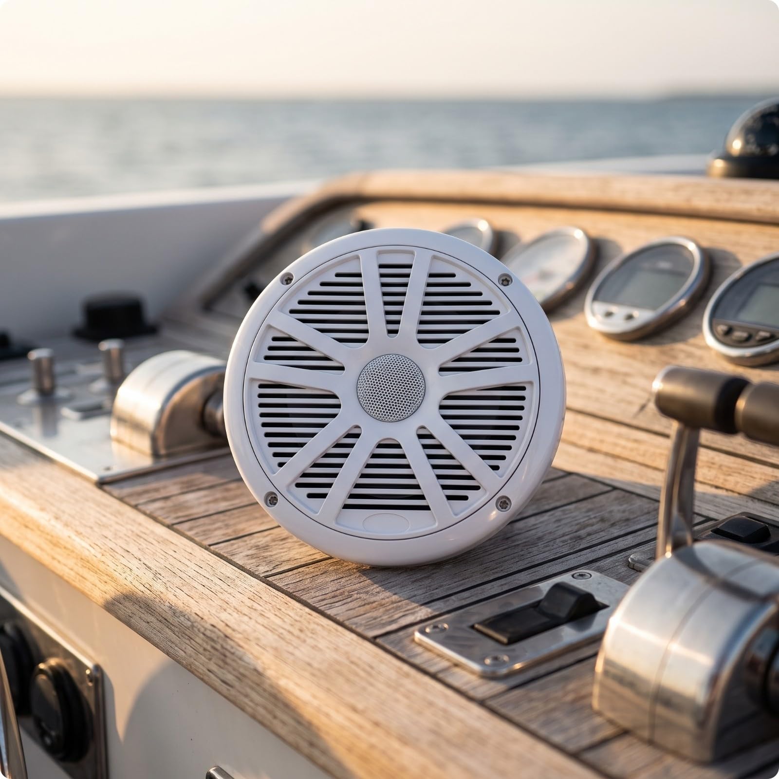 Einbaulautsprecher mit Rundgitter | Wasserfest, Marine-einbaulautsprecher, spritzwassergeschützt, für Yacht, bootsbesitzer,