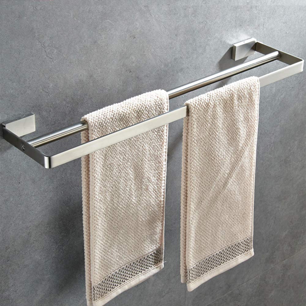 Porte-serviettes de salle de bain en acier inoxydable 304 épais et gris mat chic