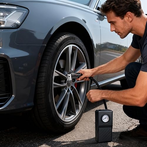 Miniatura 2 de Tire Inflator  Cordless Pump, Rechargeable with Pressure Gauge, Portable Tire Inflator Compressor for Fast Inflation, Inflation Tool with Auto Stop
