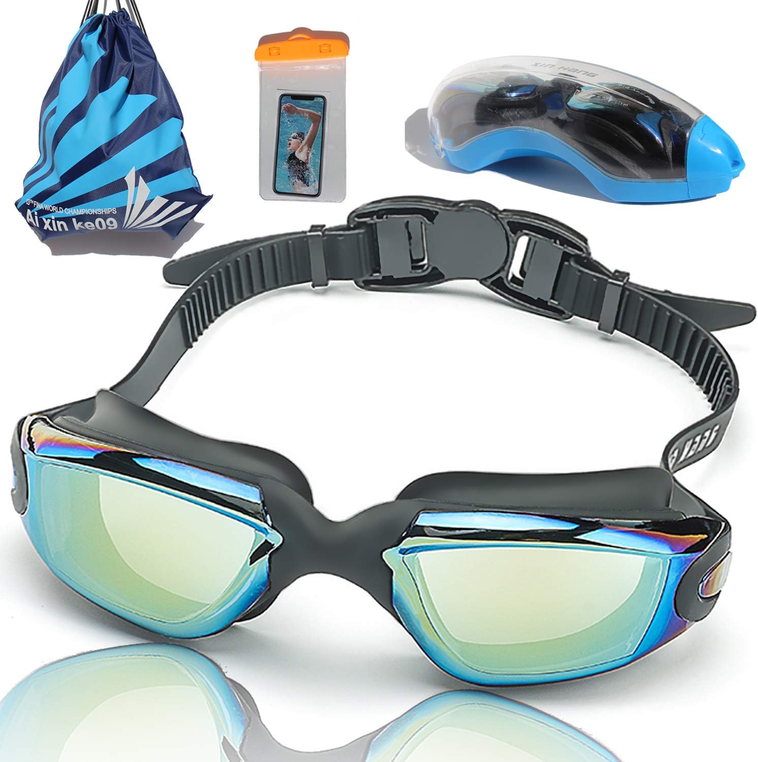 Swim Goggles Swimming Goggles Anti Fog No Leaking UV