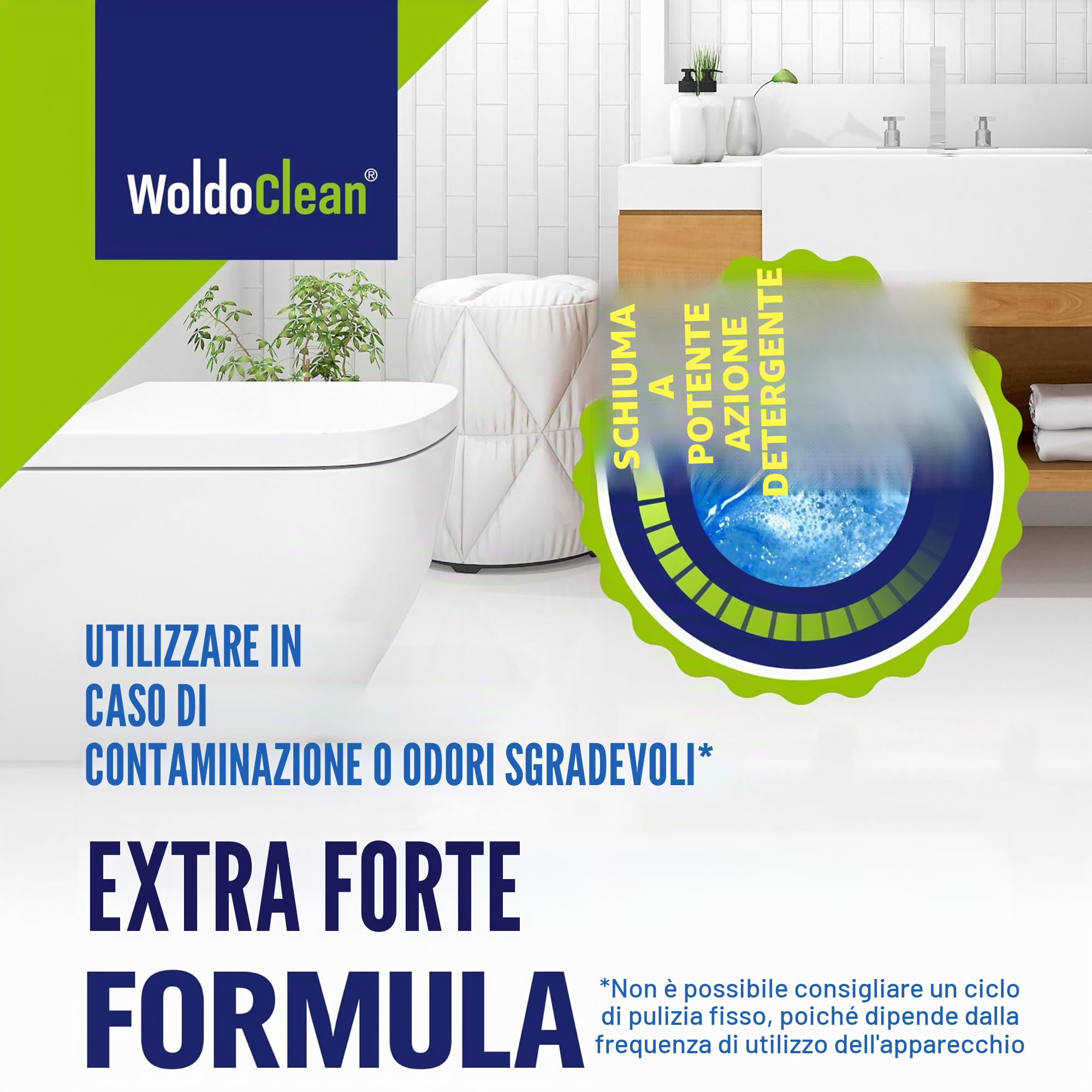 Schede per WC a 3 fasi, formula di eucalipto, fresca, 35 pastiglie