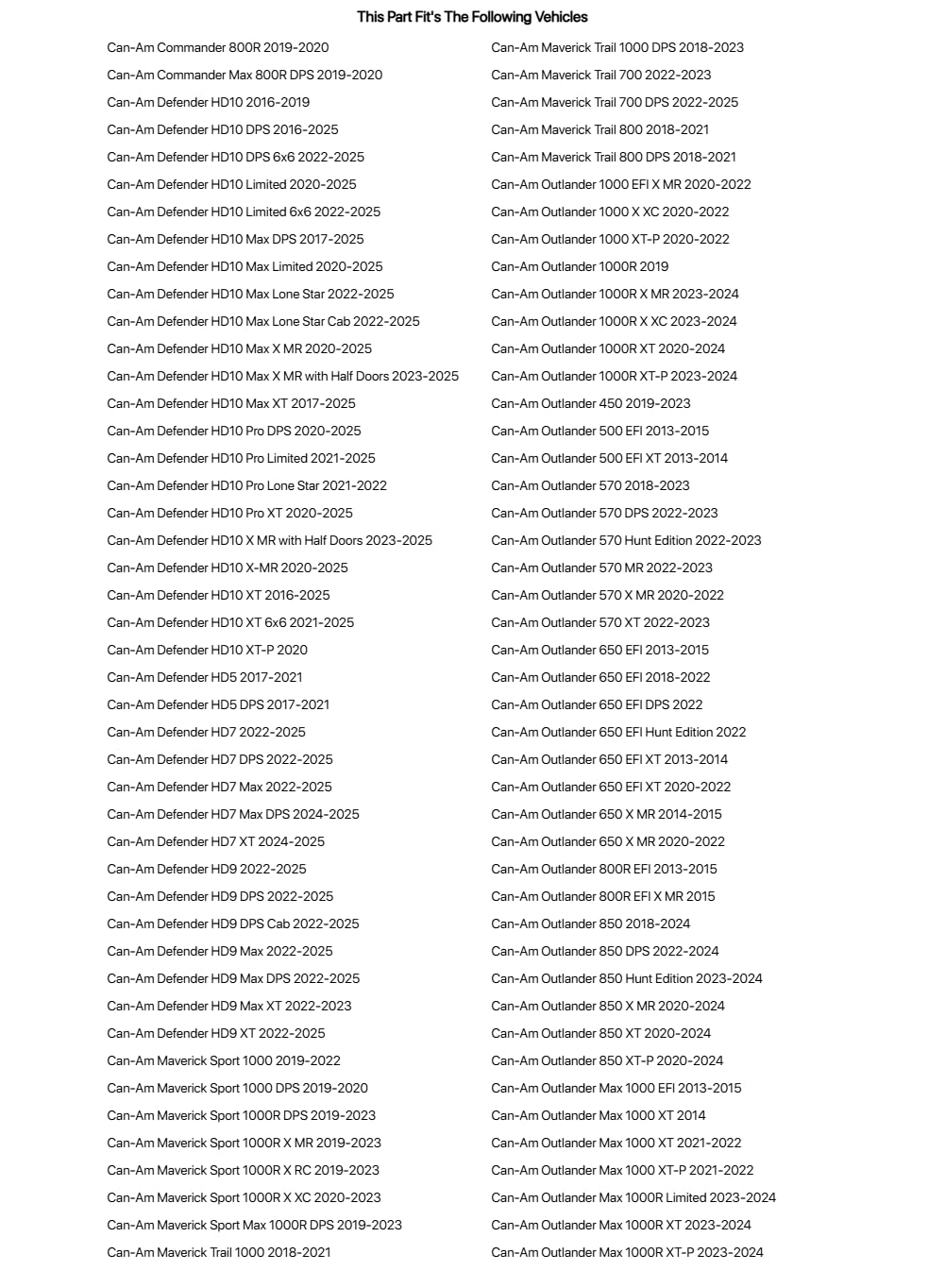 Tusk UHMW HD Bushing 4-Pack for Can-Am Outlander 570 X MR 2020-2022