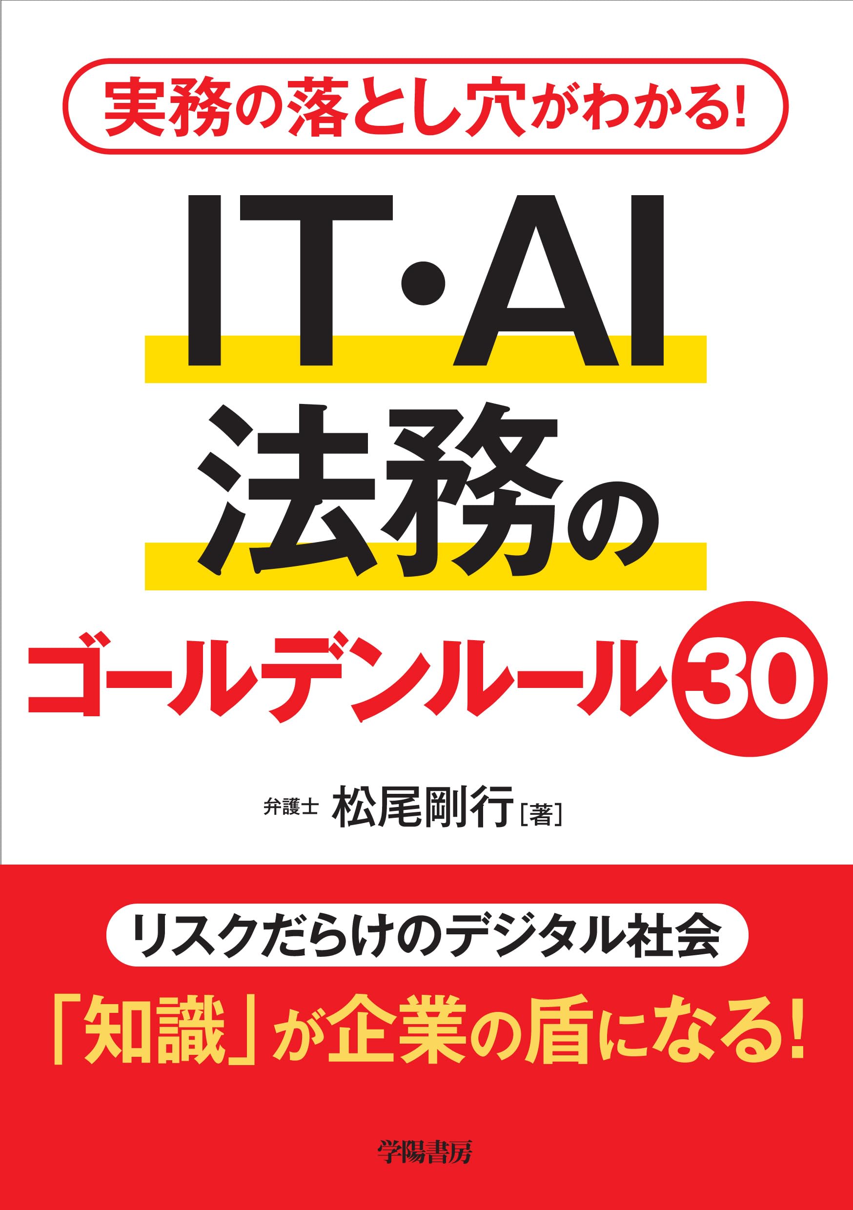 実務の落とし穴がわかる！ IT・AI法務のゴールデンルール30 | 松尾 剛
