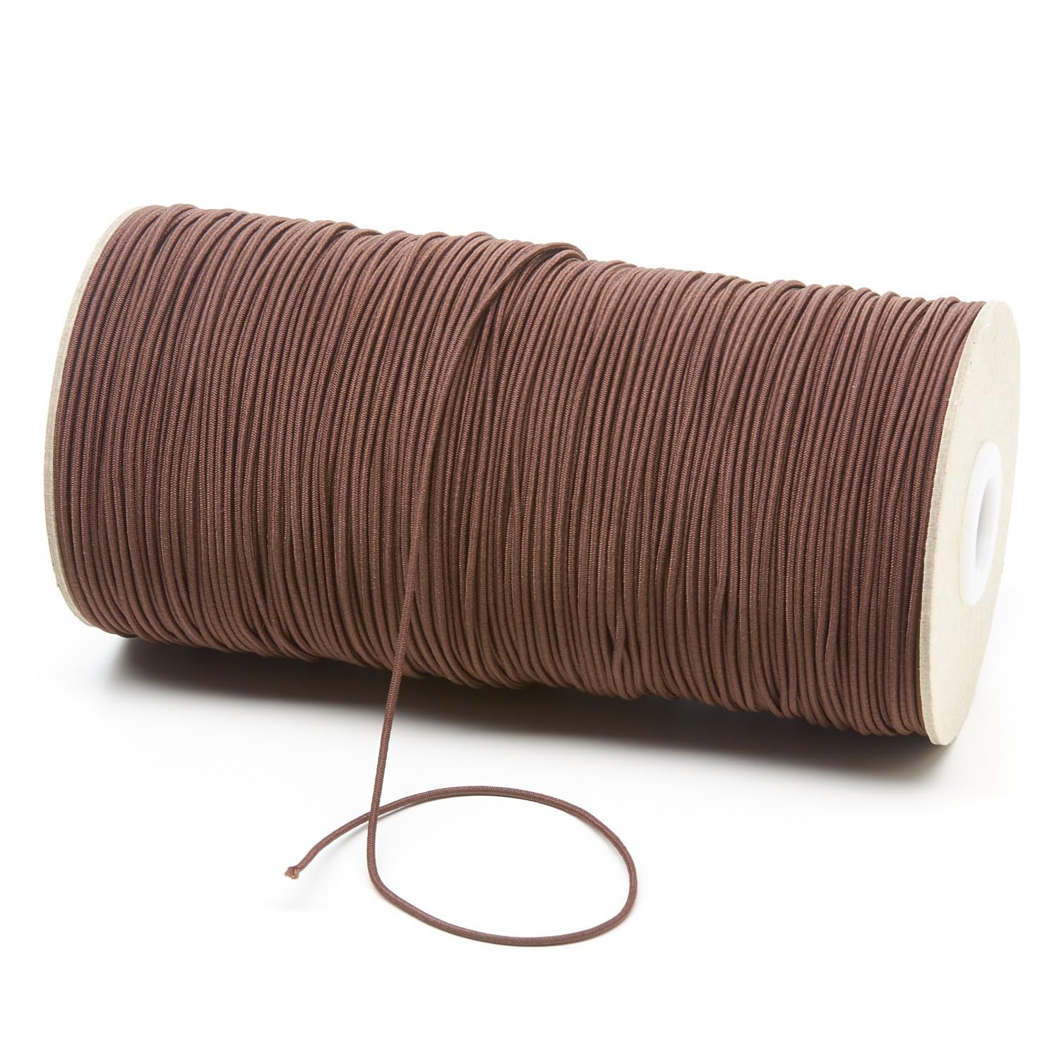 1.5mm Thin Fine Round Elastic Cord for Sewing DIY, Arts & Crafts, Beading, Haberdashery & Clothing Accessory Premium Quality Made in UK (York Brown, 300 Metres on a Roll)