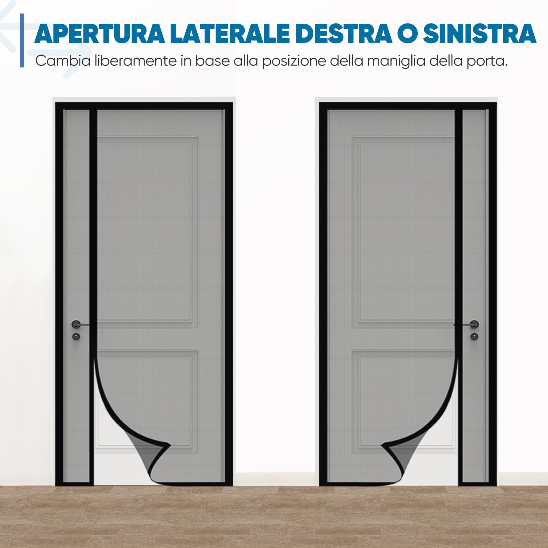 Sekey Mosquitera Puerta a Prueba de Gatos, Mosquitera Magnética para Puerta de Fibra de Vidrio Apertura Lateral, Cortina Mosquitera Magnética de Balcón, Fácil Instalación, 90x200cm — view 5