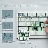 MechLands CIDOO QK61 V2 VIA - Tastiera programmabile al 60%, tastiera da gioco senza fili, tastiera personalizzata, con piastra per PC, RGB, batteria da 3000 mAh per Win/Mac (Bianco) - 7