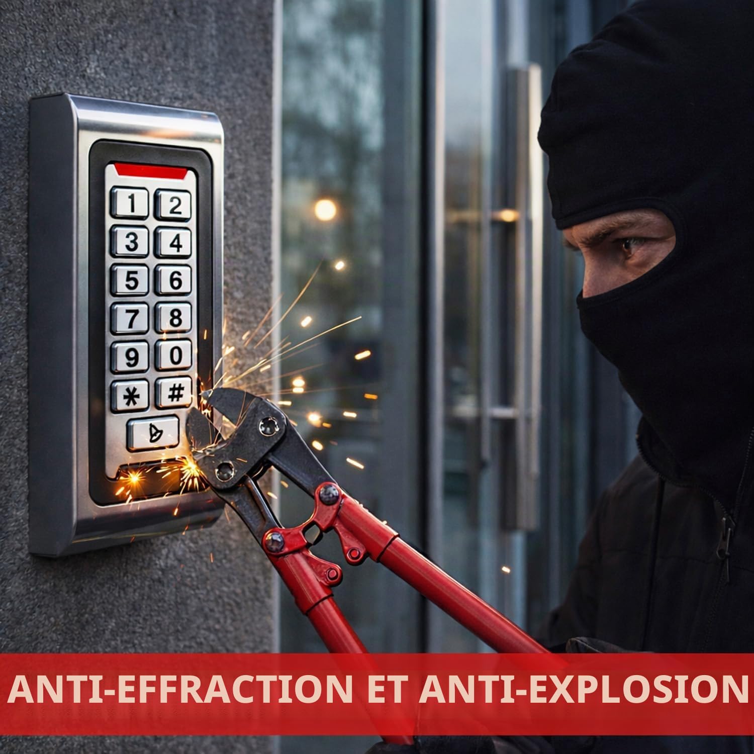 Clavier à Code WiFi Tuya Métal Rétroéclairé – Contrôle d'Accès RFID 125kHz WG26/34 Étanche IP68 – Serrure Connectée pour Portail Extérieur, Garage, Bureau & Appartement + 10 Badges RFID