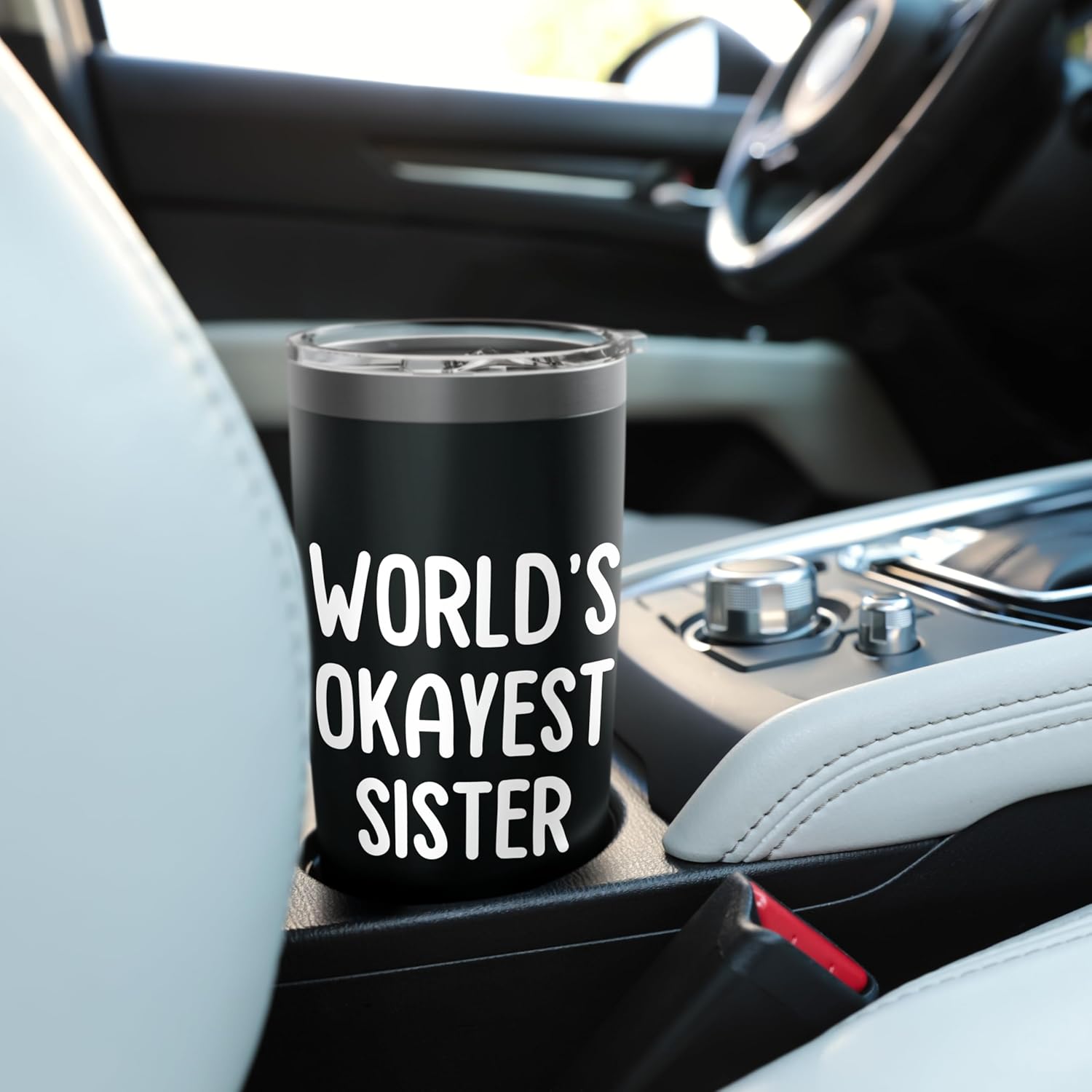 World's Okayest Sister Stainless Steel Insulated Tumbler - Image 6