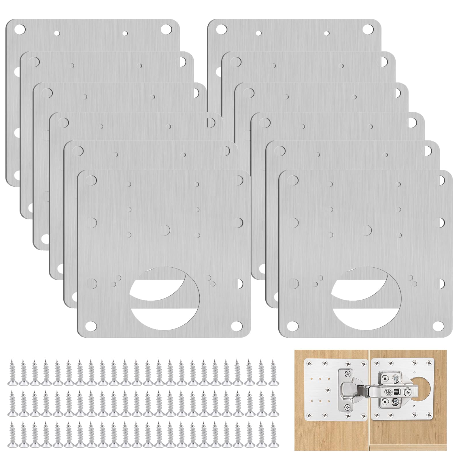 FORYNXHWIN 12Pcs Hinge Repair Plate