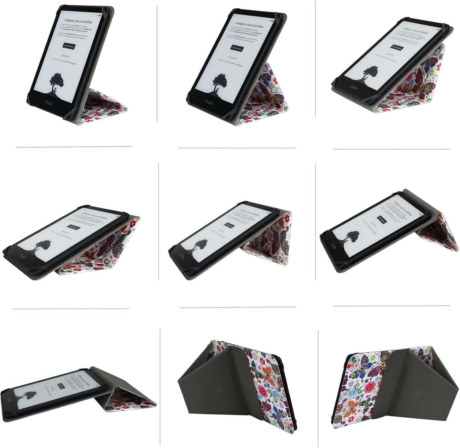 ZhaoCo Universal Case Cover for 6''-6.8" eReaders Paperwhite/Kobo/Pocketbook/Sony Ebook Reader, Vertical and Horizontal Viewing, Vertical and Horizontal Viewing - Butterfly image 3