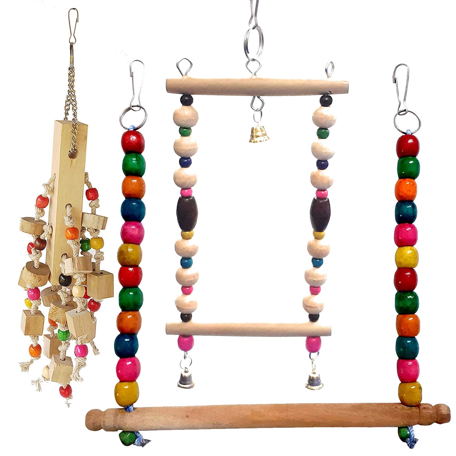 Jainsons Pet Products Bird Toys Best for Love Bird, Parrot, Parakeet, Budgie, Cockatiel pet Birds. Bird Chew Toy and 2 Type Bird Swing Toys Combo Pack of 3 Toys (B08RNQW7YG) Amazon Price History, Amazon Price Tracker