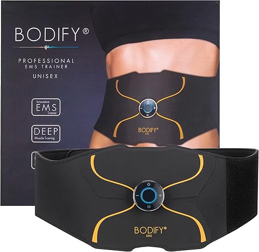 Bodify® EMS Bauchtrainer Pro – Gezielte Stimulation der Bauch Muskulatur! – Muskelaufbau – Bauchtrainer – Stimulationsgerät Bauch Muskeln -…