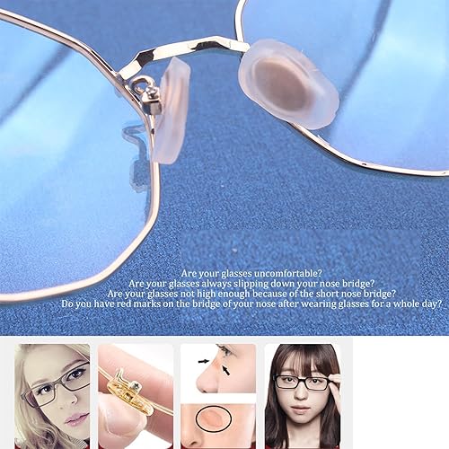 Miniatura 5 de OPUGIT Fundas suaves para la nariz, almohadillas de silicona antideslizantes para la nariz, fundas protectoras para lentes, kit de reparación de