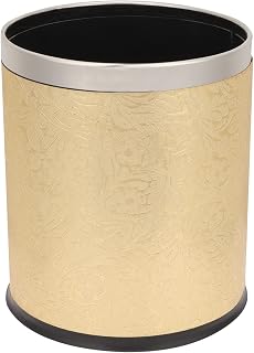 Alipis Elegant European Style Trash Can Plastic Waste Bin Office Wastebasket Dustbin for Kitchen Living Room
