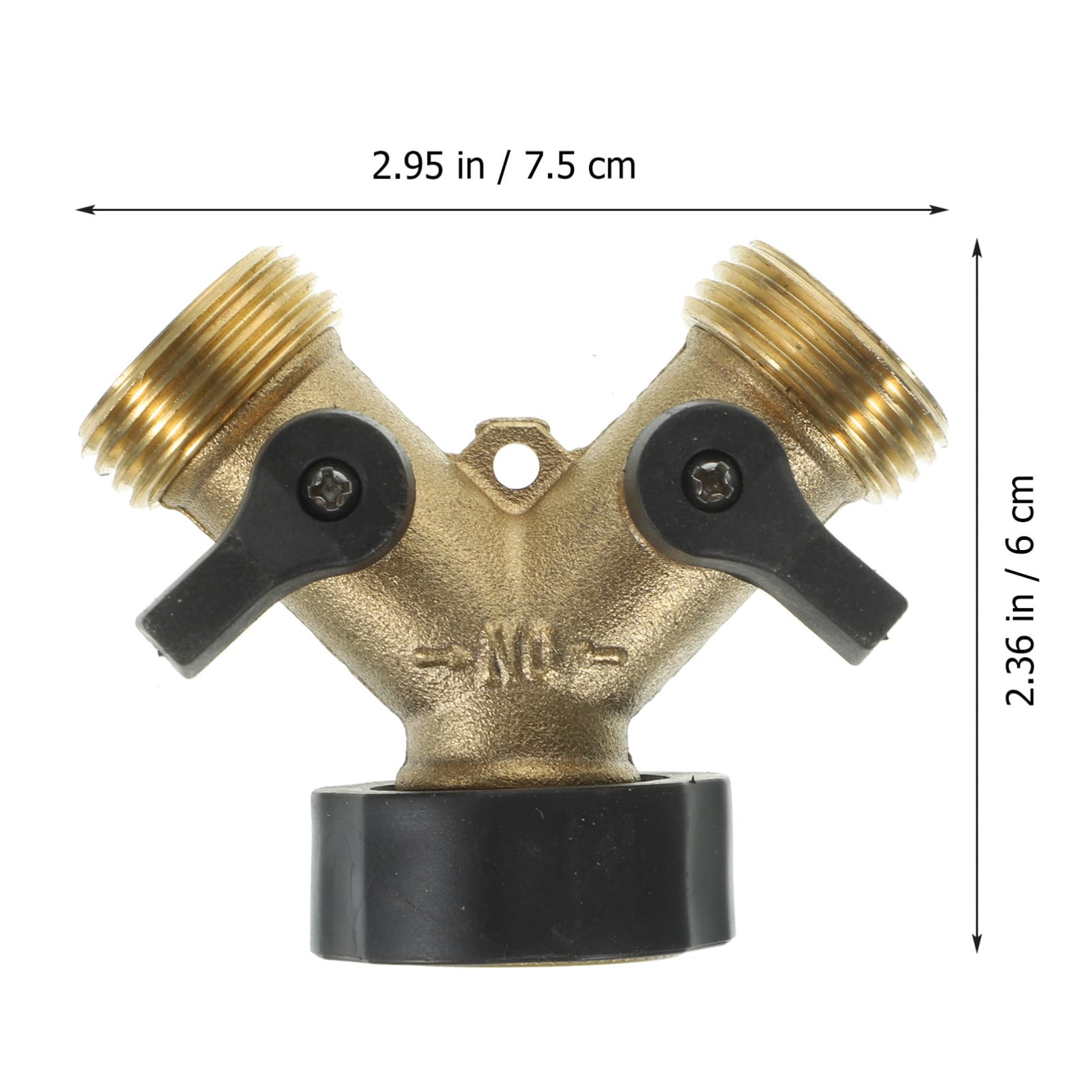 Sosoport Connettore Y per Tubo da Giardino in Ottone, 2 Pezzi Oro